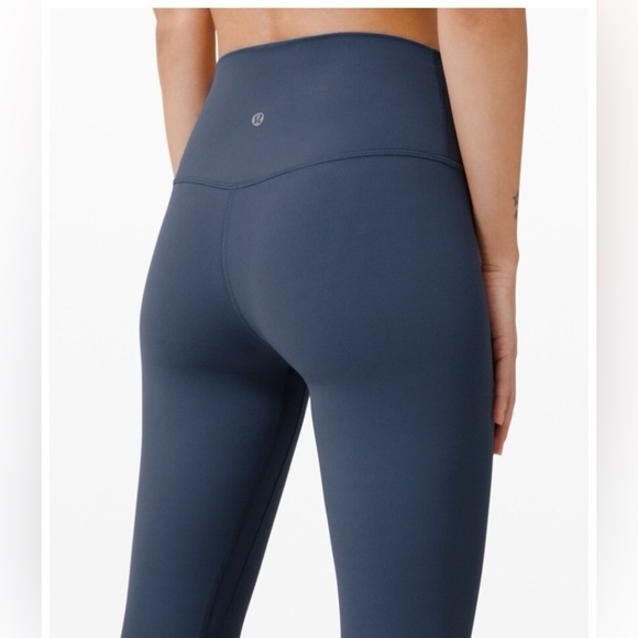 Lululemon Align High Rise Crop Leggings Navy Blue Size 4 Running Yoga Pants - Picture 6 of 10
